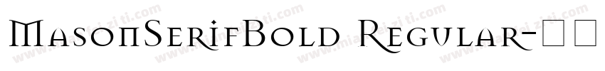 MasonSerifBold Regular字体转换